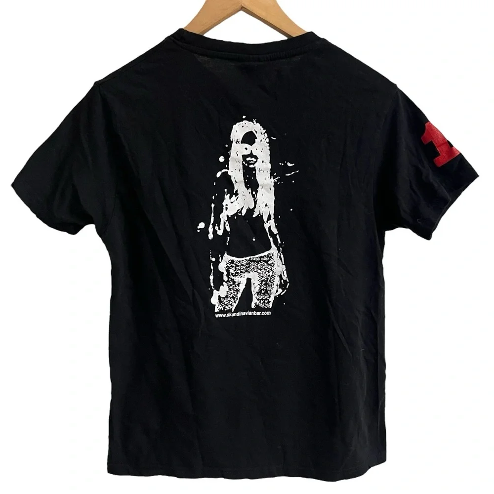 SKANDINAVIAN BAR Club Disco Mykonos Greece 1978 Party Graphic Black T-Shirt Sz S